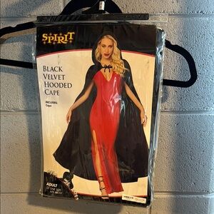 Black velvet Halloween cape